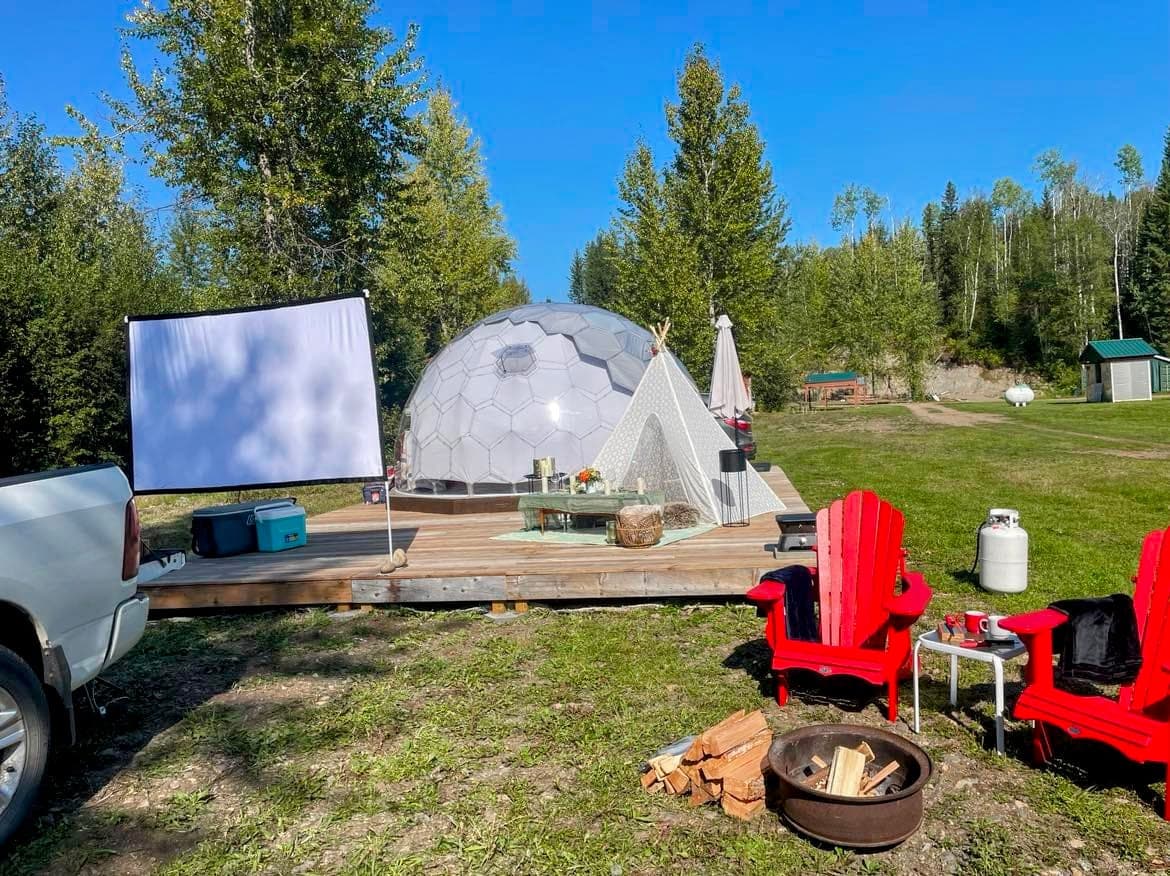 Movie night in the dome