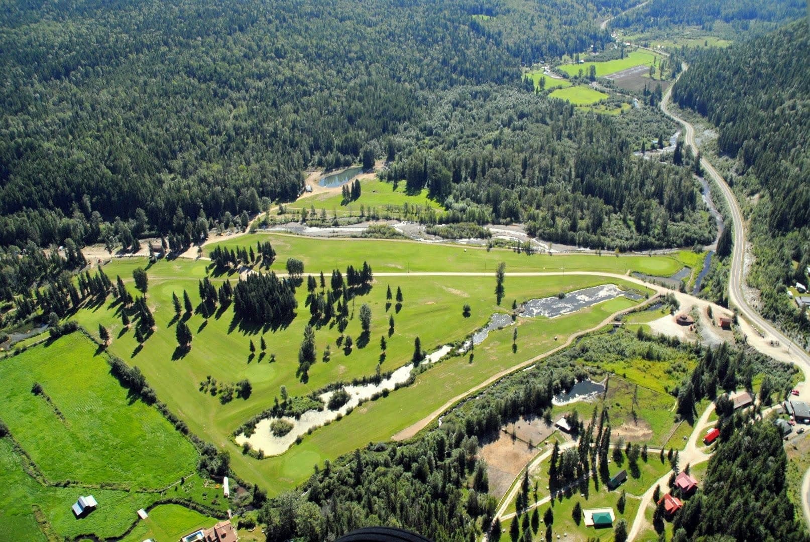 Aerial view of the property