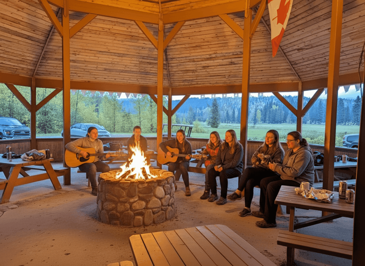 Gazebo campfire