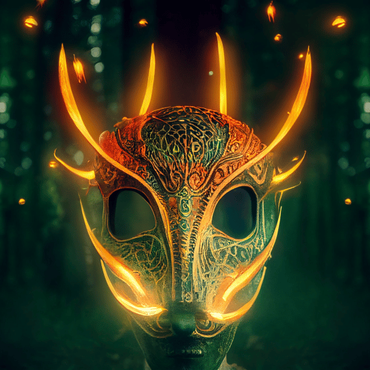 FutureMike_a_mysterious_fire_shaman_mask_closeup_symmetrical_in_8d80542e-6104-40e5-bca5-1901b8377e1d