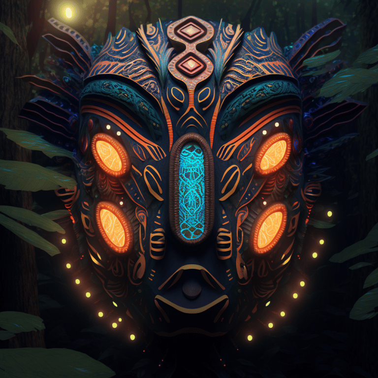 FutureMike_a_mysterious_shaman_mask_closeup_symmetrical_in_a_Fa_15f2ab7c-21e9-43e1-a6df-4d74f4082d8a