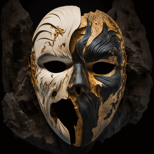 FutureMike_mask_with_golden_inlays_carved_into_marble_partially_6e65c05f-8f40-456c-b866-88e814648350