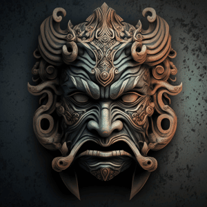 FutureMike_traditional_ornate_detailed_carved_Warrior_mask_9b24722c-6b79-494c-b69e-52cf212ab228