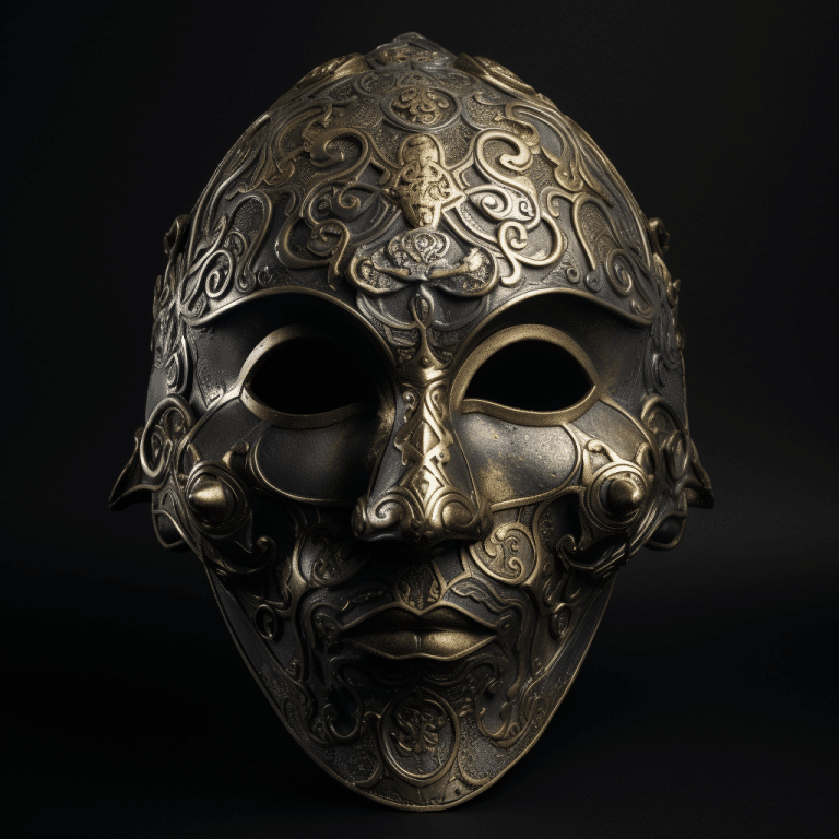 FutureMike_traditional_archetypal_mask_forged_and_molded_from_a_361258cb-bbd4-429d-a08f-8ba75ce3f22c